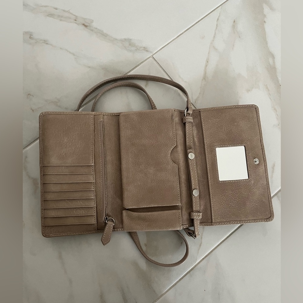 Taupe Roots wallet purse - Picture 3 of 5